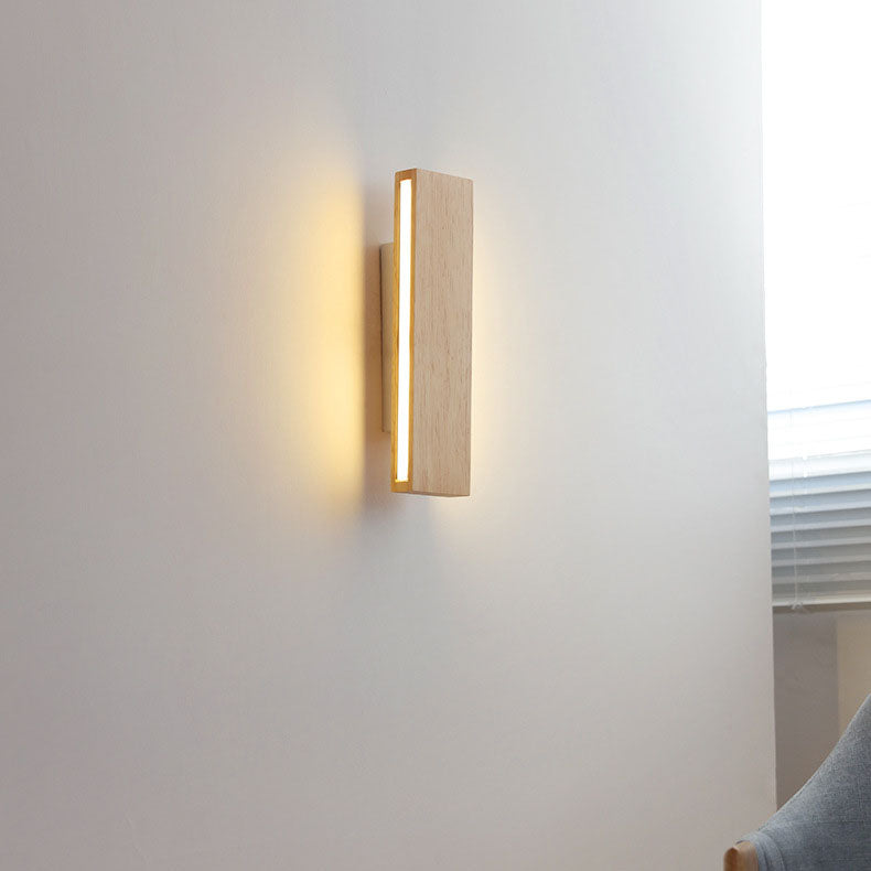 Japanese Minimalist Rectangular Flat Rotatable LED Wall Sconce Lamp