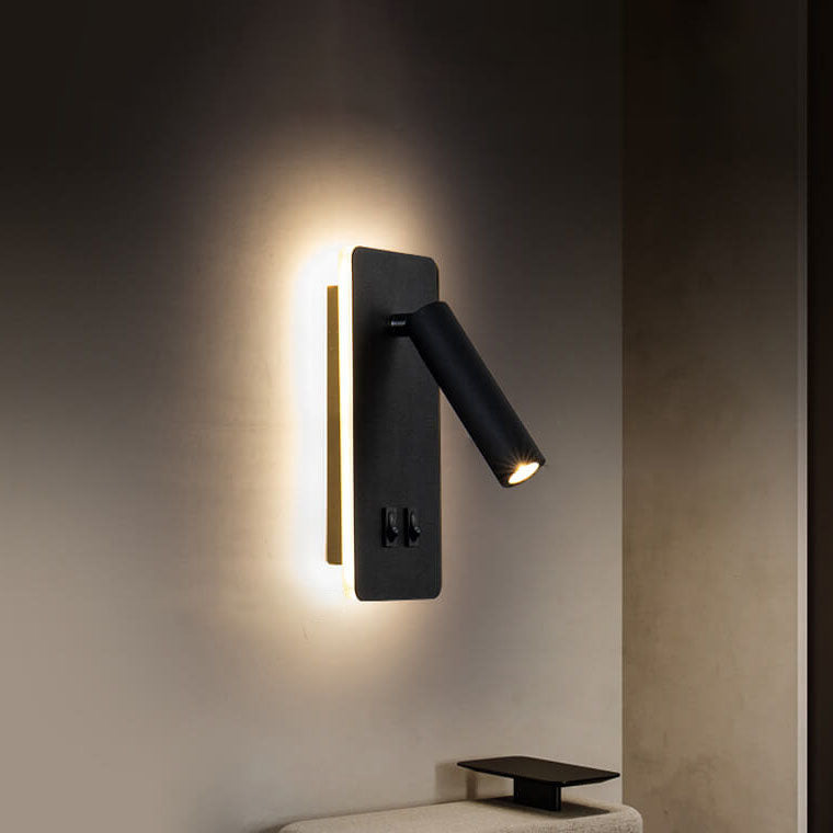 Nordic Minimalist Spotlight Rotatable LED Reading Wall Sconce Lamp