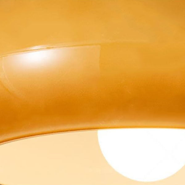 Modern Retro Round Glass Ceiling Flush Mount Light