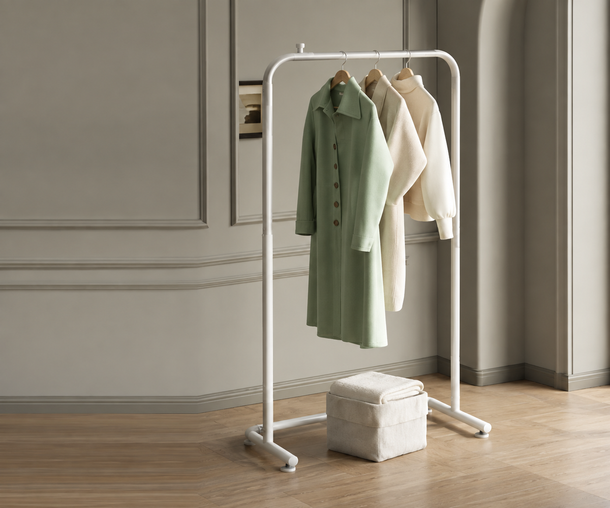 Scandinavian Stainless Steel Hall Tree Arched Frame