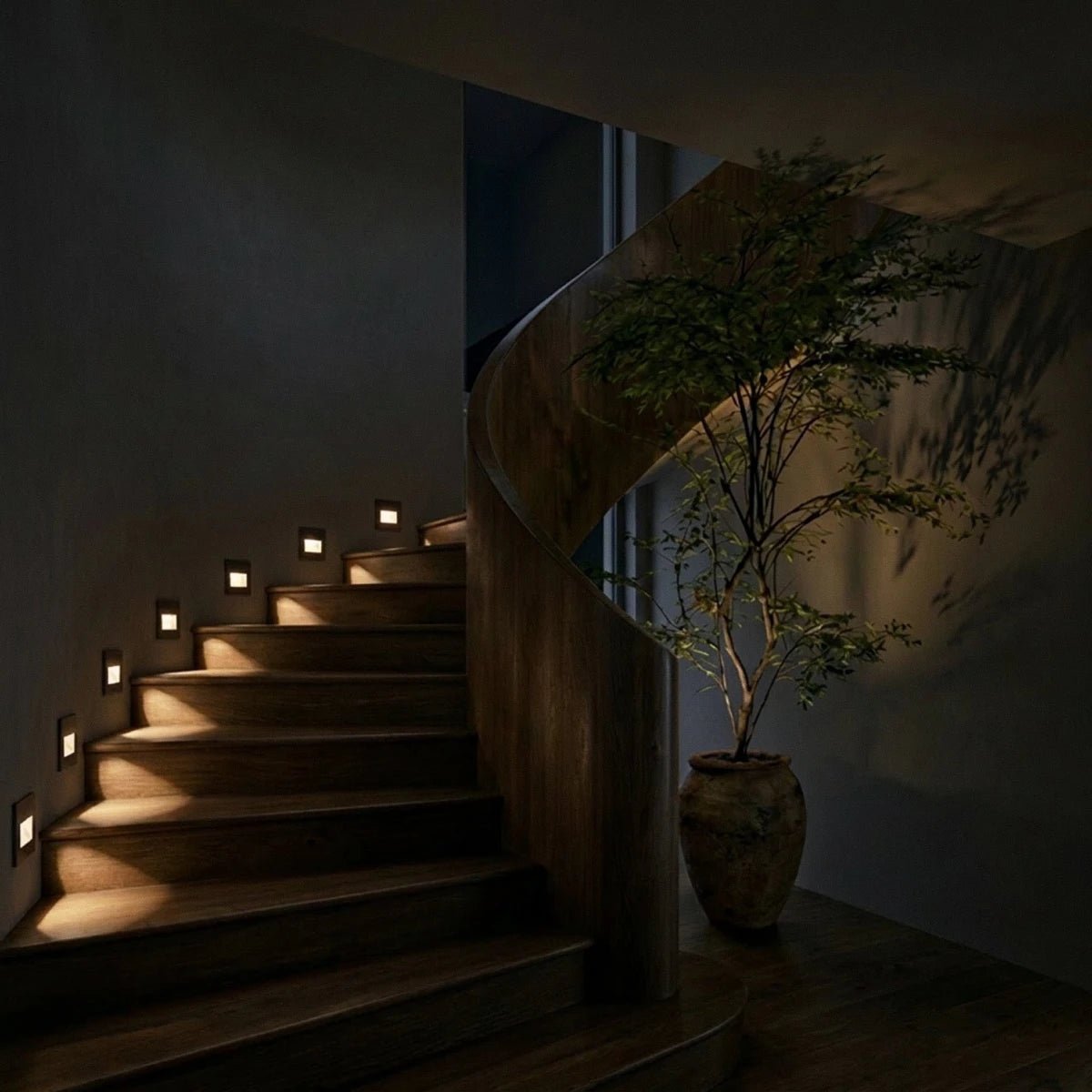 Minimalist Aluminum LED Stair Light Recessed Motion View 16