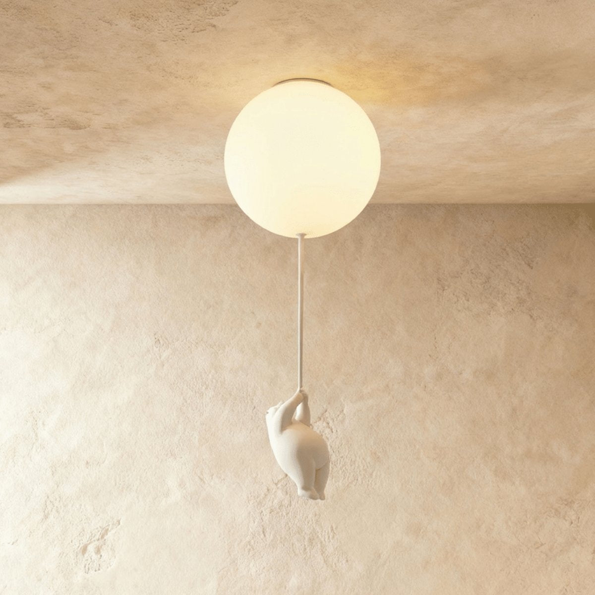 Minimalist Metal Ceiling Light Bear Figurine View 29