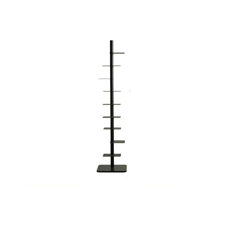 Modern Carbon Steel Invisible Spiral Bookshelf Alternating Tier View 14