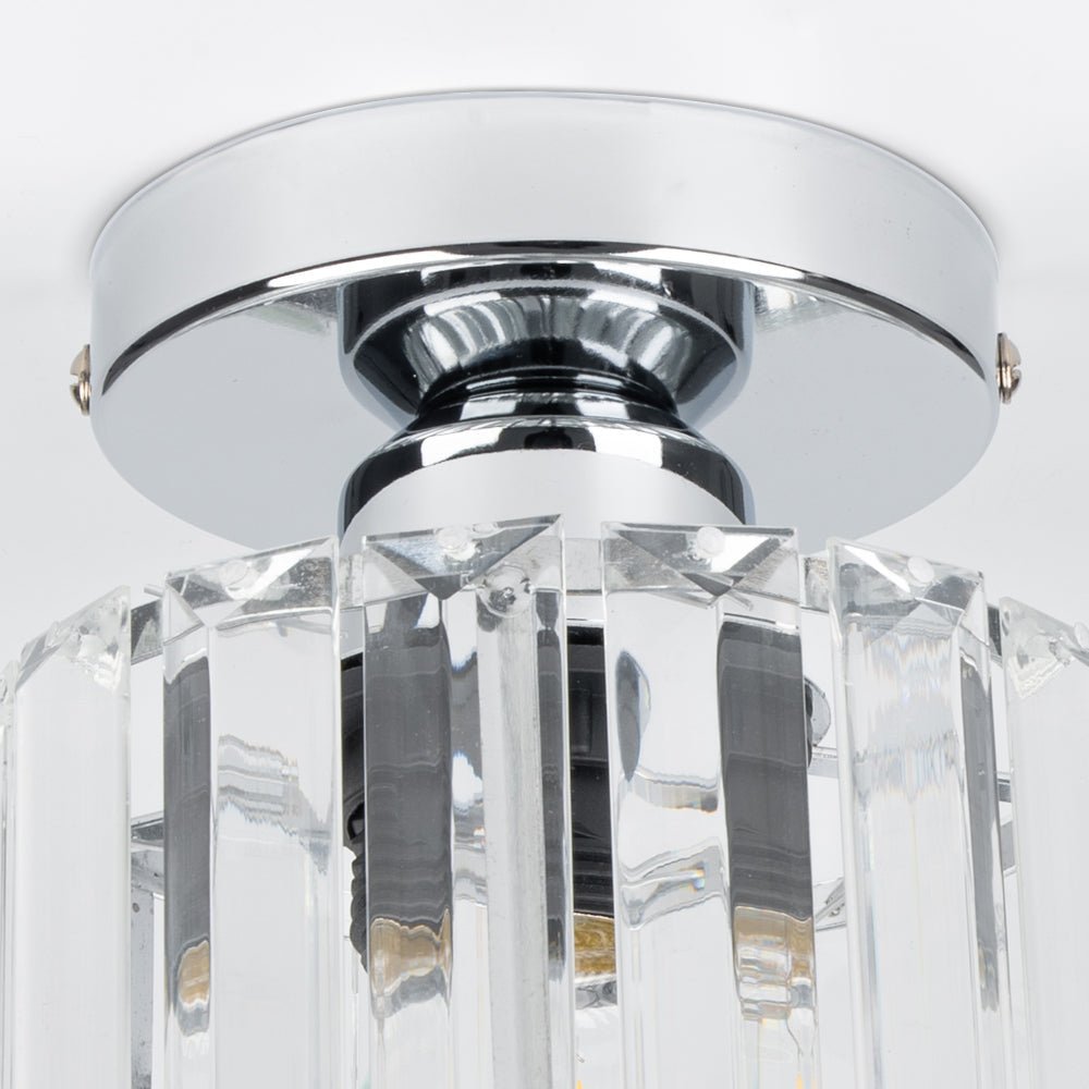 Modern Crystal Flush Mount Ceiling Light Cube Shade View 41