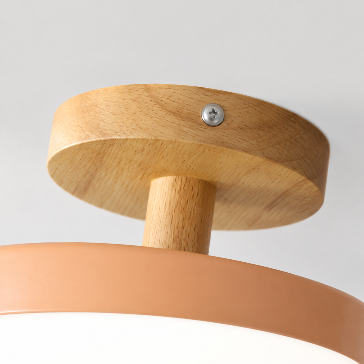 Plafonnier moderne en fer avec abat-jour cylindrique rond