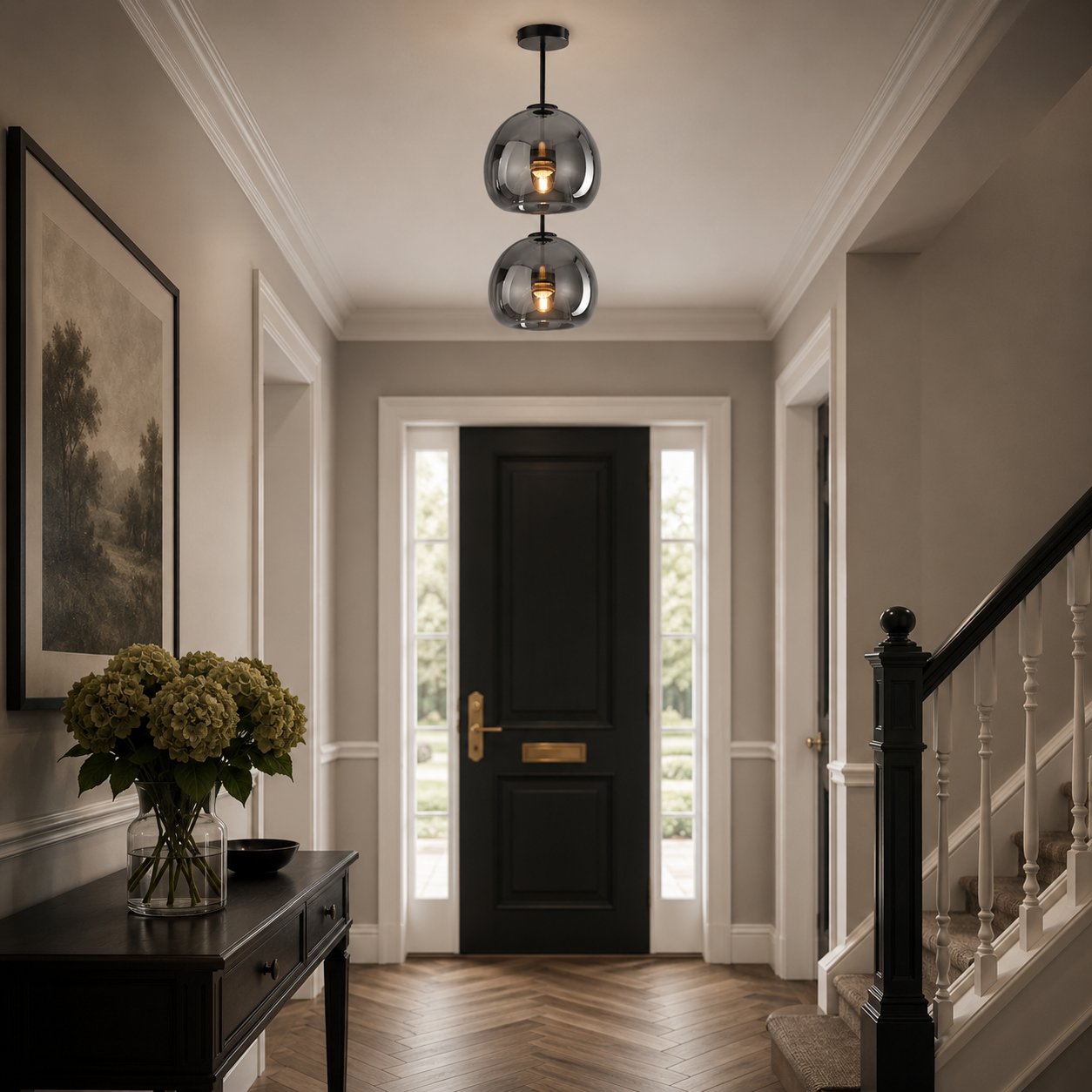 Retro Copper Glass Modern Ceiling Lights View 20