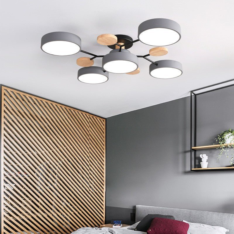 Scandinavian LED Semi-Flush Ceiling Light Branch Molecule View 27
