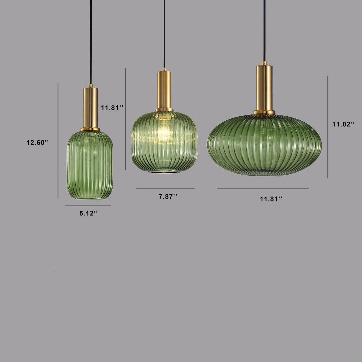 Minimalist Striped Glass Pendant Light