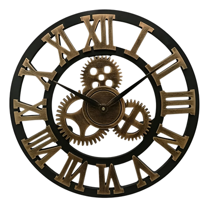 Industrial Wall Clock | Gear Design For Living Room & Office