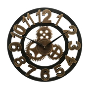 Industrial Wall Clock | Gear Design For Living Room & Office