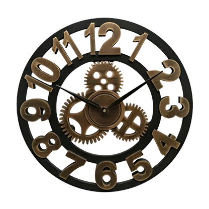 Industrial Wall Clock | Gear Design For Living Room & Office