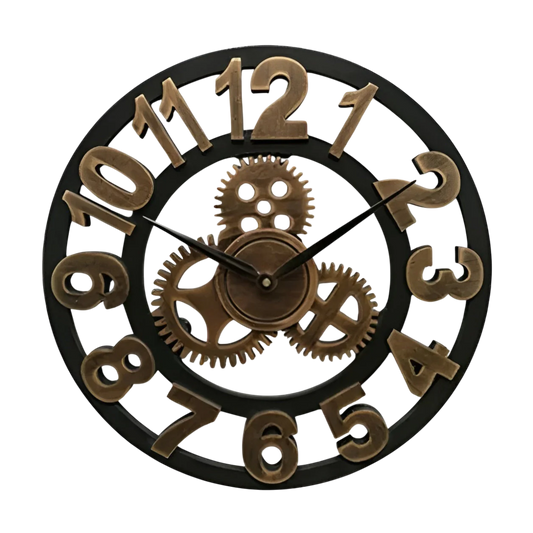 Industrial Wall Clock | Gear Design For Living Room & Office