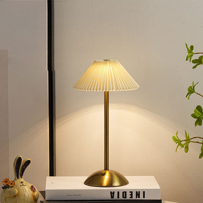 Scandinavian Rechargeable Pleated Table Lamp