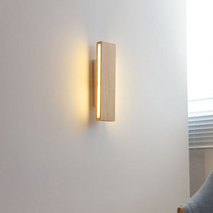 Japanese Minimalist Rectangular Flat Rotatable LED Wall Sconce Lamp