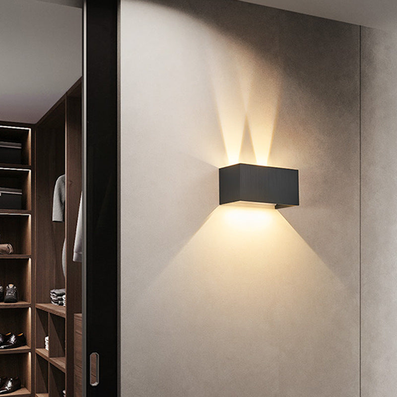 Nordic Minimalist Square Beam LED Reading Wall Sconce Lamp