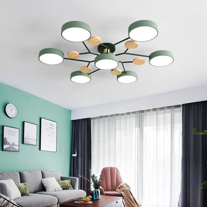 Scandinavian LED Semi Flush Ceiling Light