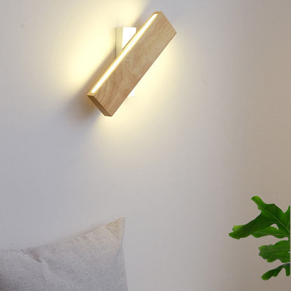 Japanese Minimalist Rectangular Flat Rotatable LED Wall Sconce Lamp