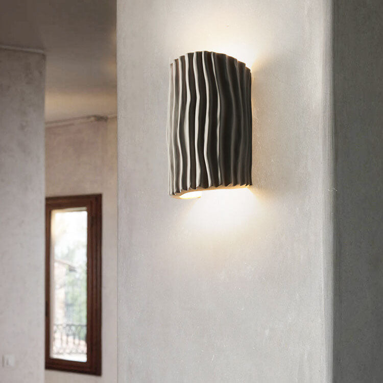 Nordic Creative Striped Half Cylinder Wall Sconce Lamp