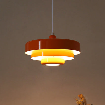 Nordic Vintage Round Metal Pendant Light