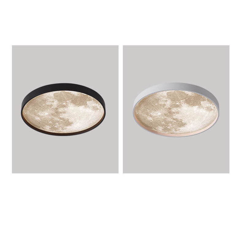 Nordic Moon Round LED Flush Mount Ceiling Light