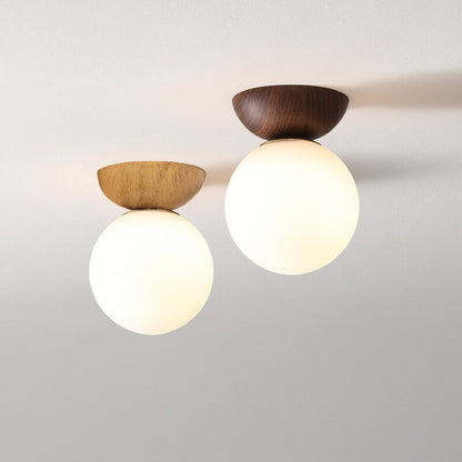 Nordic Japanese Wood Ceiling Light
