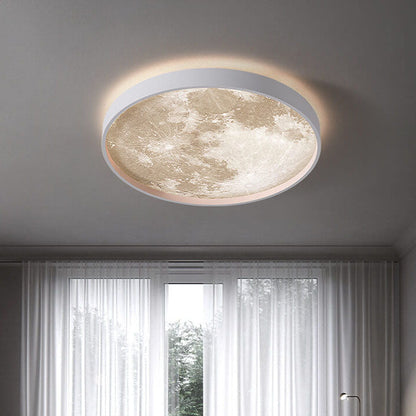 Nordic Moon Round LED Flush Mount Ceiling Light