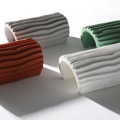 Nordic Creative Striped Half Cylinder Wall Sconce Lamp
