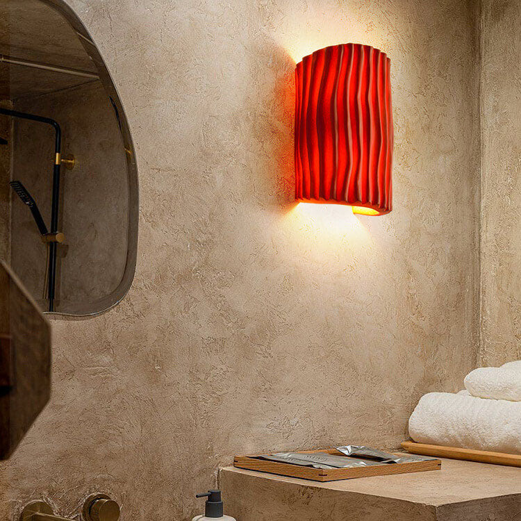 Nordic Creative Striped Half Cylinder Wall Sconce Lamp