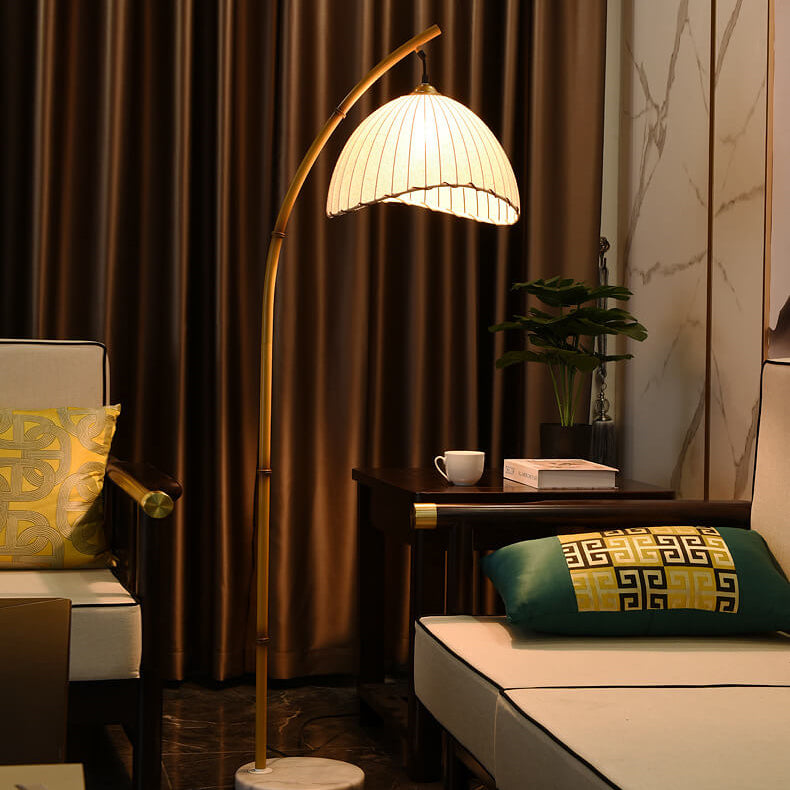 Retro Japandi Bamboo Standing Floor Lamp