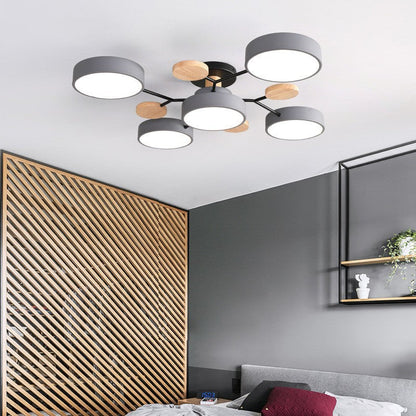 Scandinavian LED Semi Flush Ceiling Light