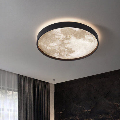 Nordic Moon Round LED Flush Mount Ceiling Light