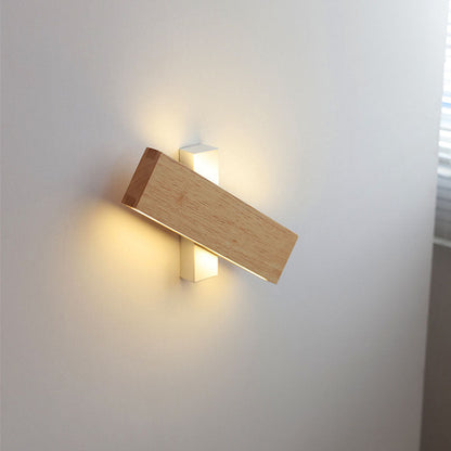 Japanese Minimalist Rectangular Flat Rotatable LED Wall Sconce Lamp