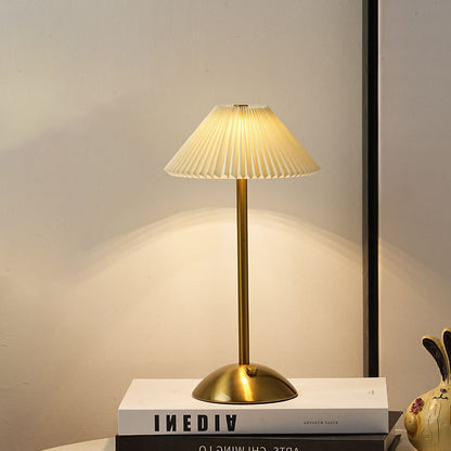 Scandinavian Rechargeable Pleated Table Lamp