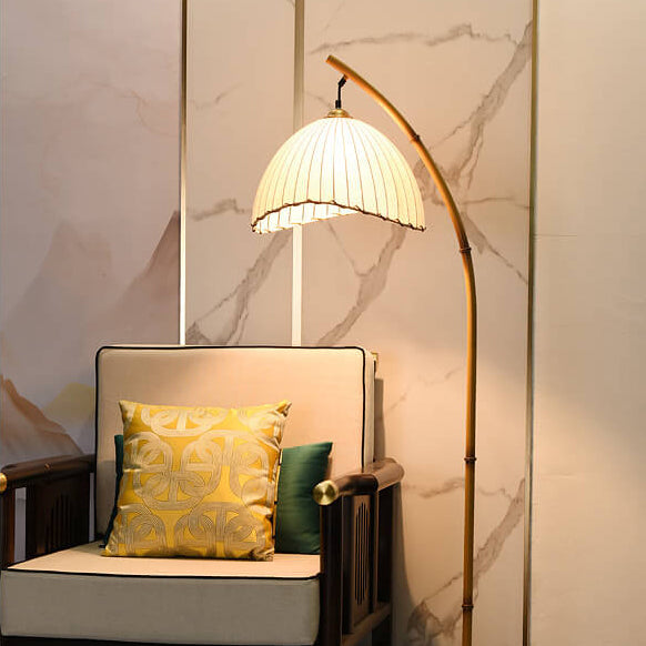 Retro Japandi Bamboo Standing Floor Lamp