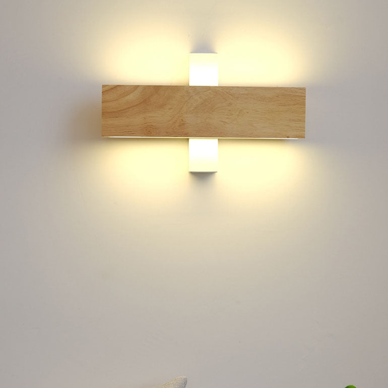Japanese Minimalist Rectangular Flat Rotatable LED Wall Sconce Lamp