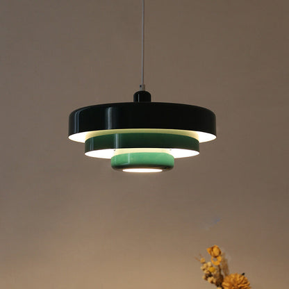Nordic Vintage Round Metal Pendant Light