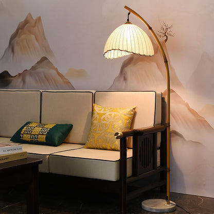 Retro Japandi Bamboo Standing Floor Lamp