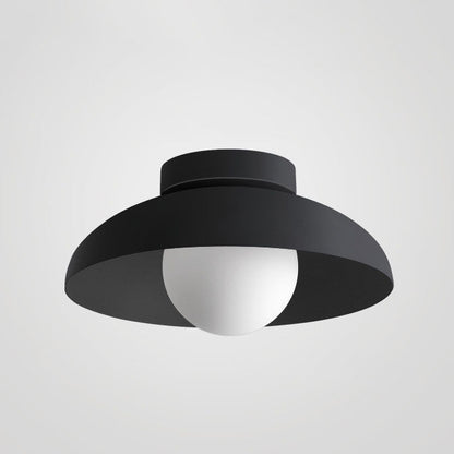 Japanese Wabi-sabi Round Semi-Flush LED Ceiling Light