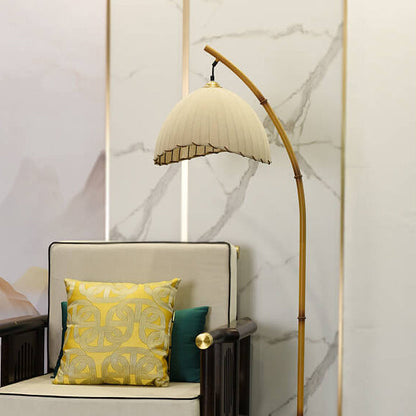 Retro Japandi Bamboo Standing Floor Lamp