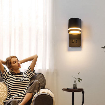 Nordic Minimalist Spotlight Rotatable LED Reading Wall Sconce Lamp