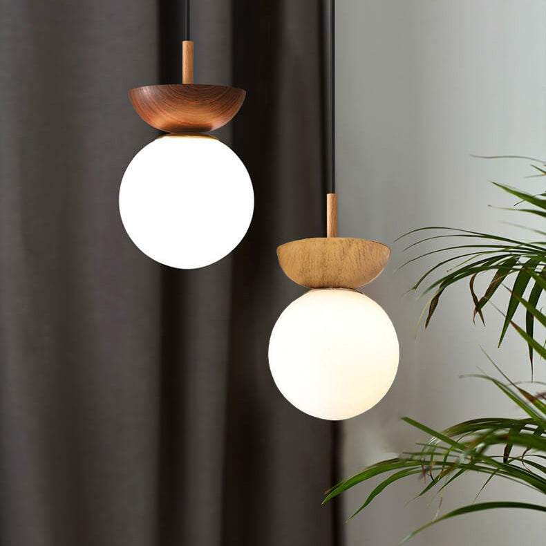 Nordic Japanese Wood Ceiling Light