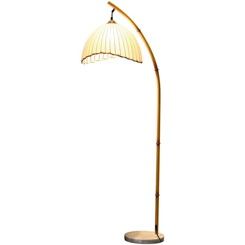 Retro Japandi Bamboo Standing Floor Lamp