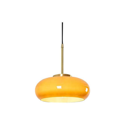 Modern Retro Round Glass Ceiling Flush Mount Light