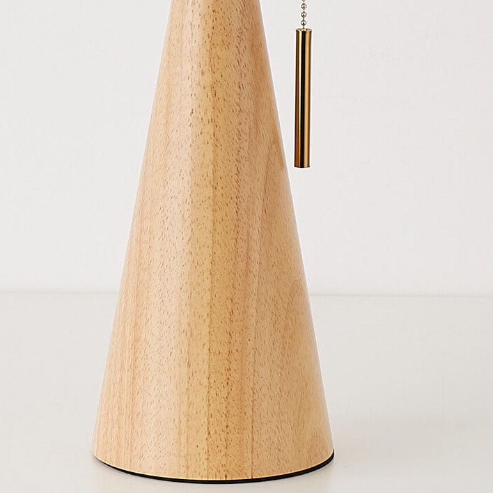 Japanese Minimalist Vintage Pleated Wooden LED Table Lamp