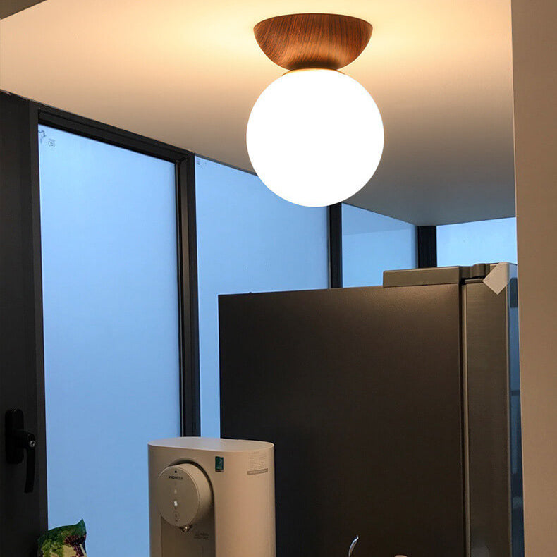 Nordic Japanese Wood Ceiling Light