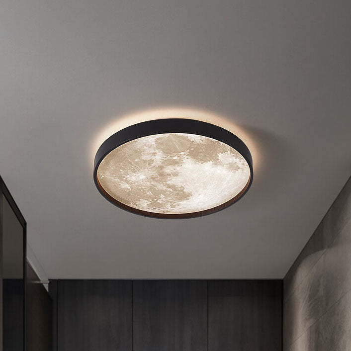 Nordic Moon Round LED Flush Mount Ceiling Light