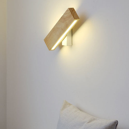 Japanese Minimalist Rectangular Flat Rotatable LED Wall Sconce Lamp