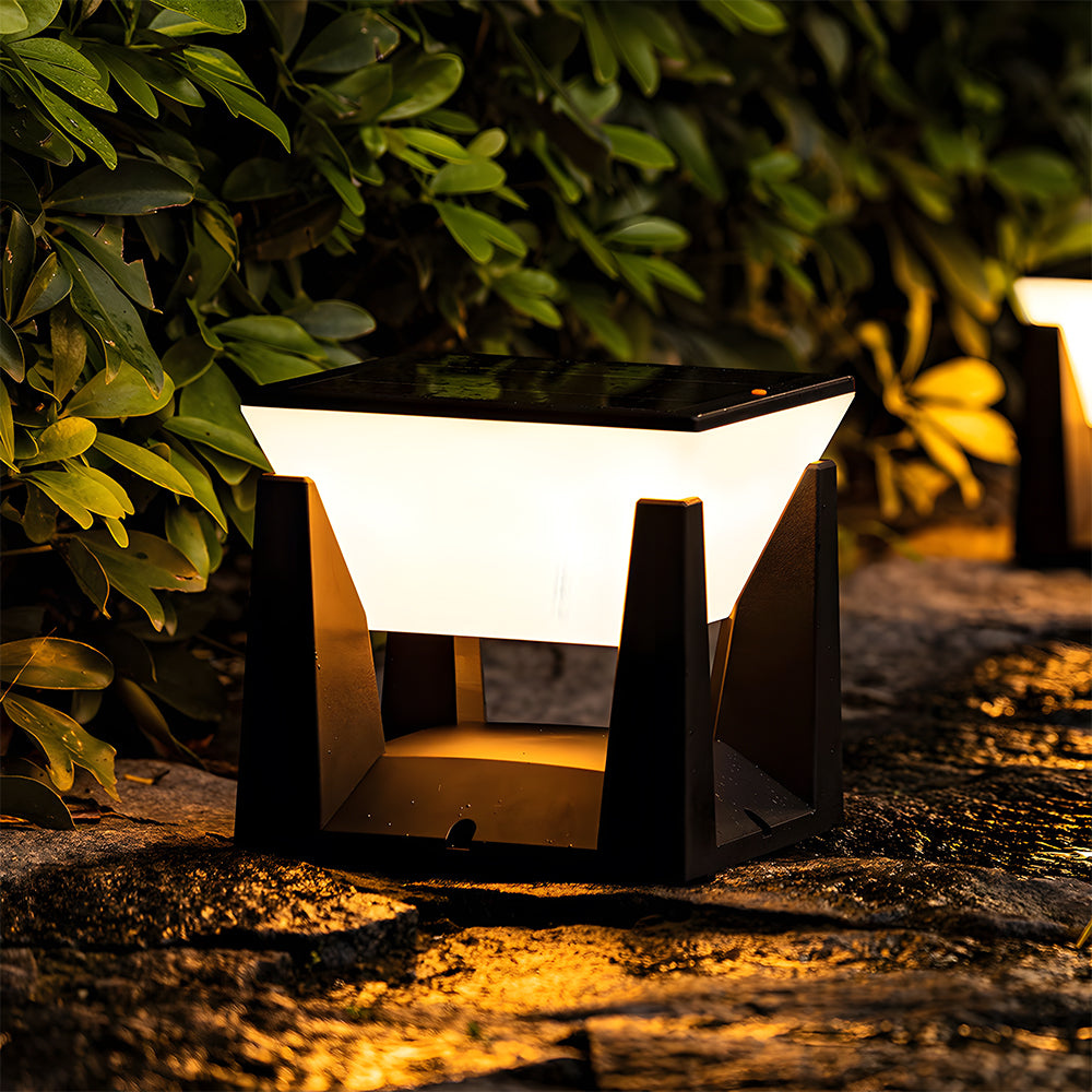 Solar Black Outdoor Floor Lights