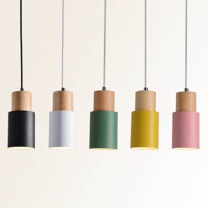 Nordic Macaron Cylinder Single LED Pendant Light