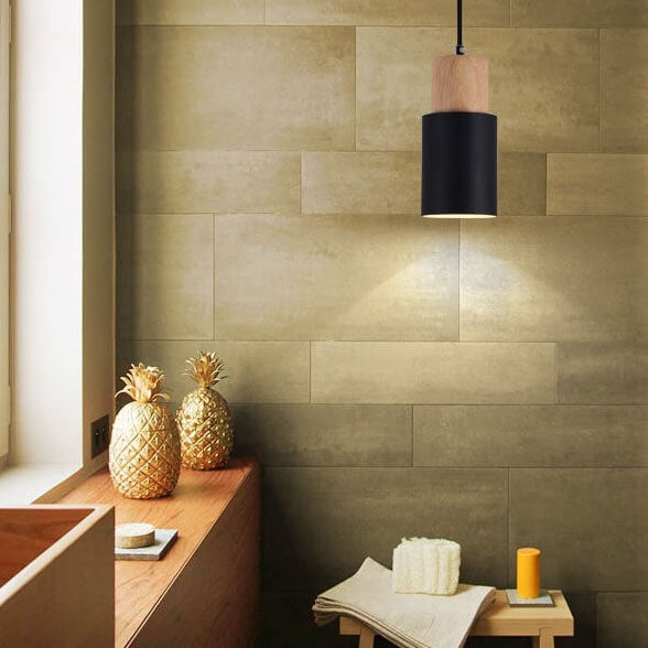 Nordic Macaron Cylinder Single LED Pendant Light
